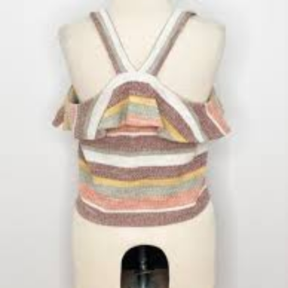 Madewell Texture & Thread Cropped Ruffle Tank - Picture 3 of 7